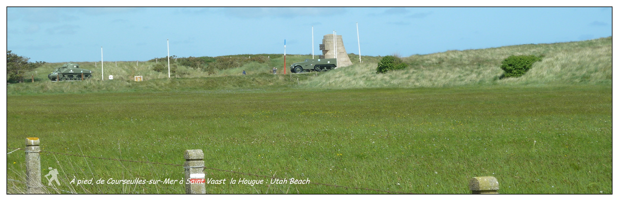 À pied, de Courseulles-sur-Mer à Saint Vaast  la Hougue : Utah Beach 